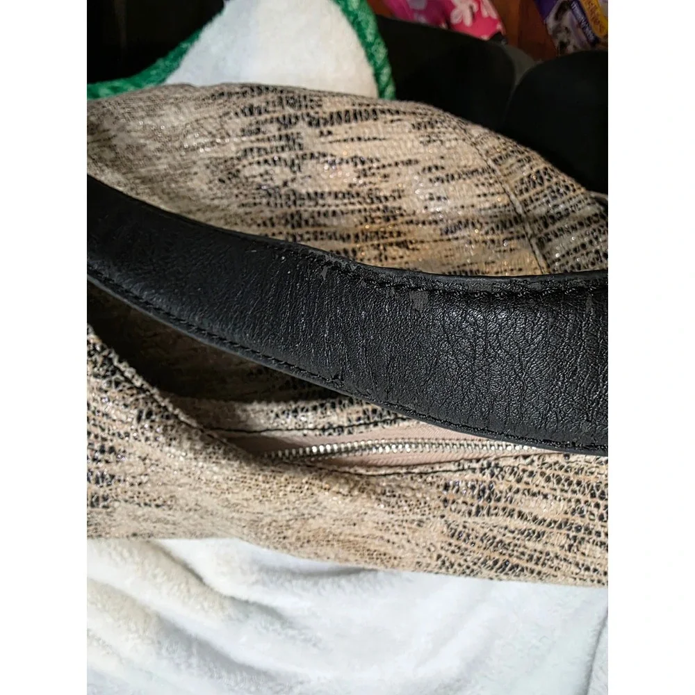 Jennifer Lopez Cruz Hobo Bag Nomad Snake Print Metallic JL4119S New